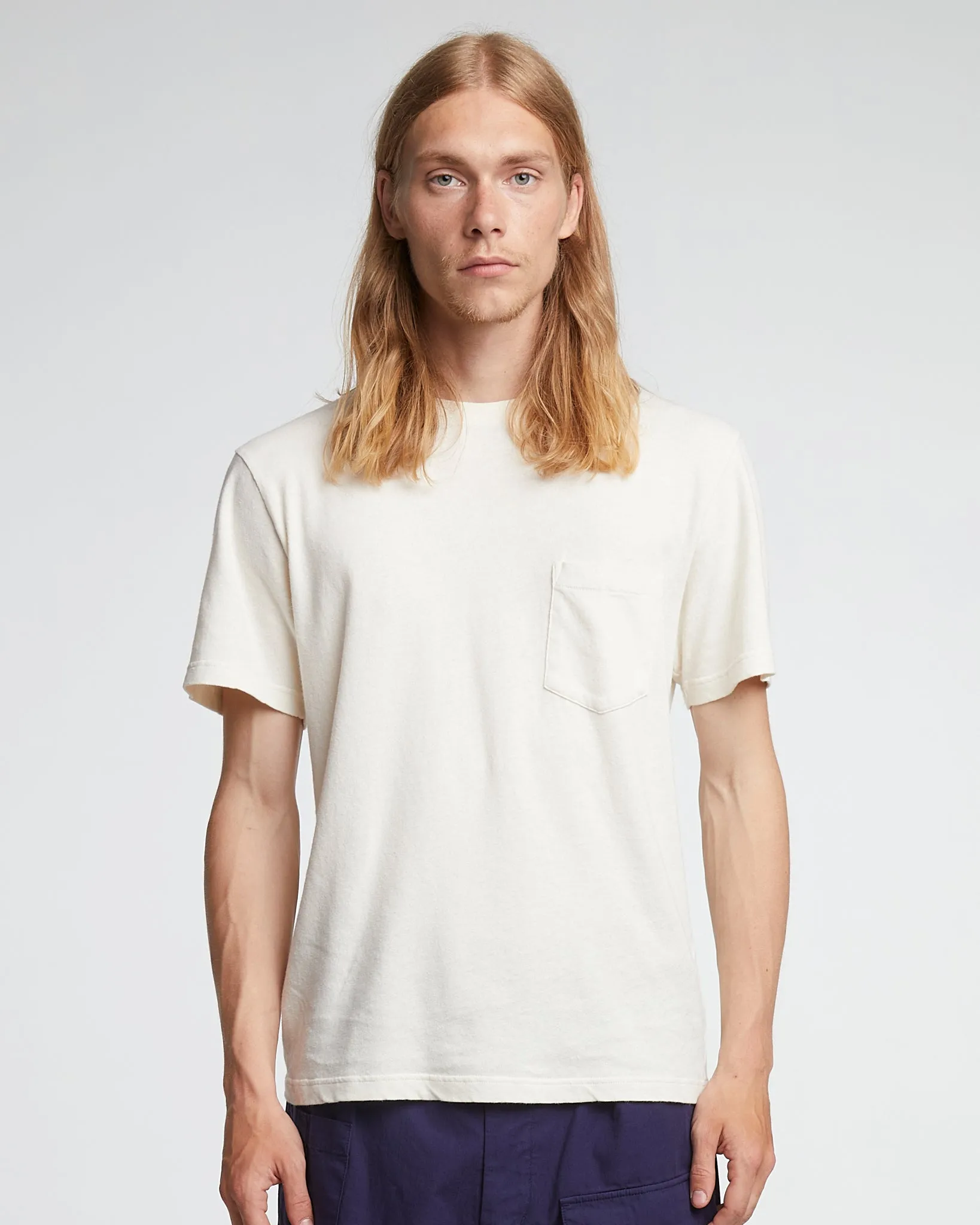 Basic Pocket T Coton Hemp Milk