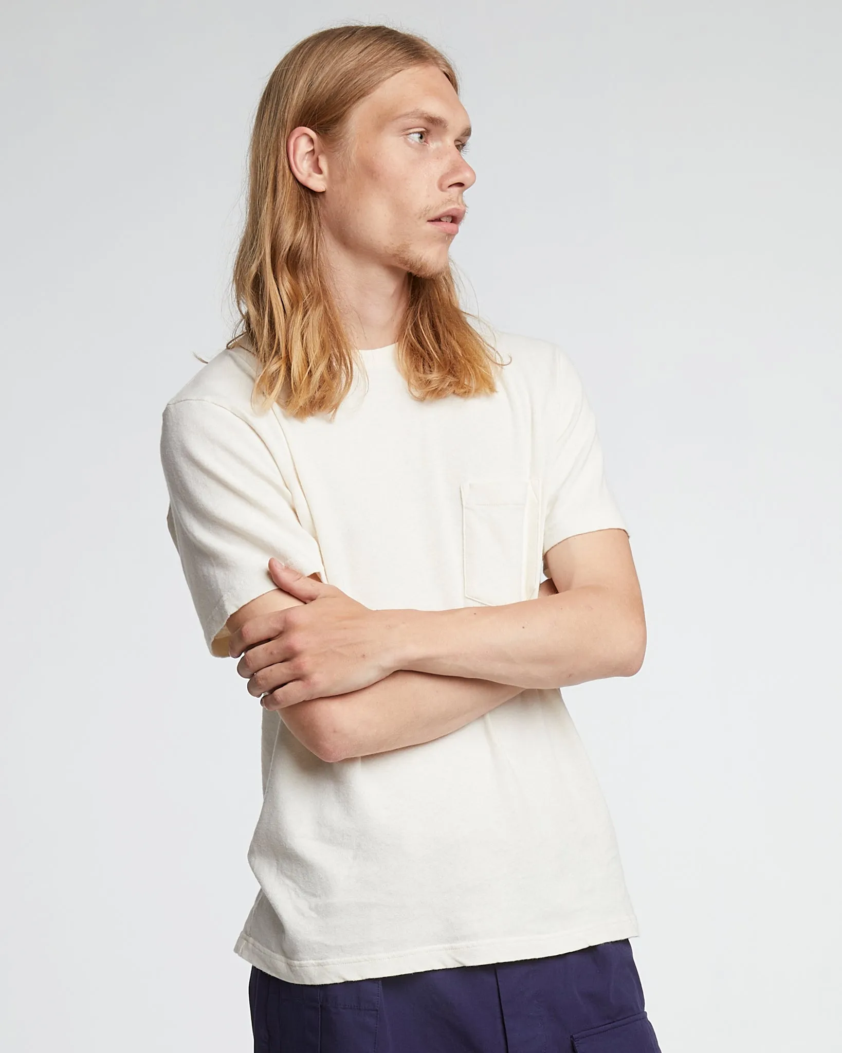 Basic Pocket T Coton Hemp Milk