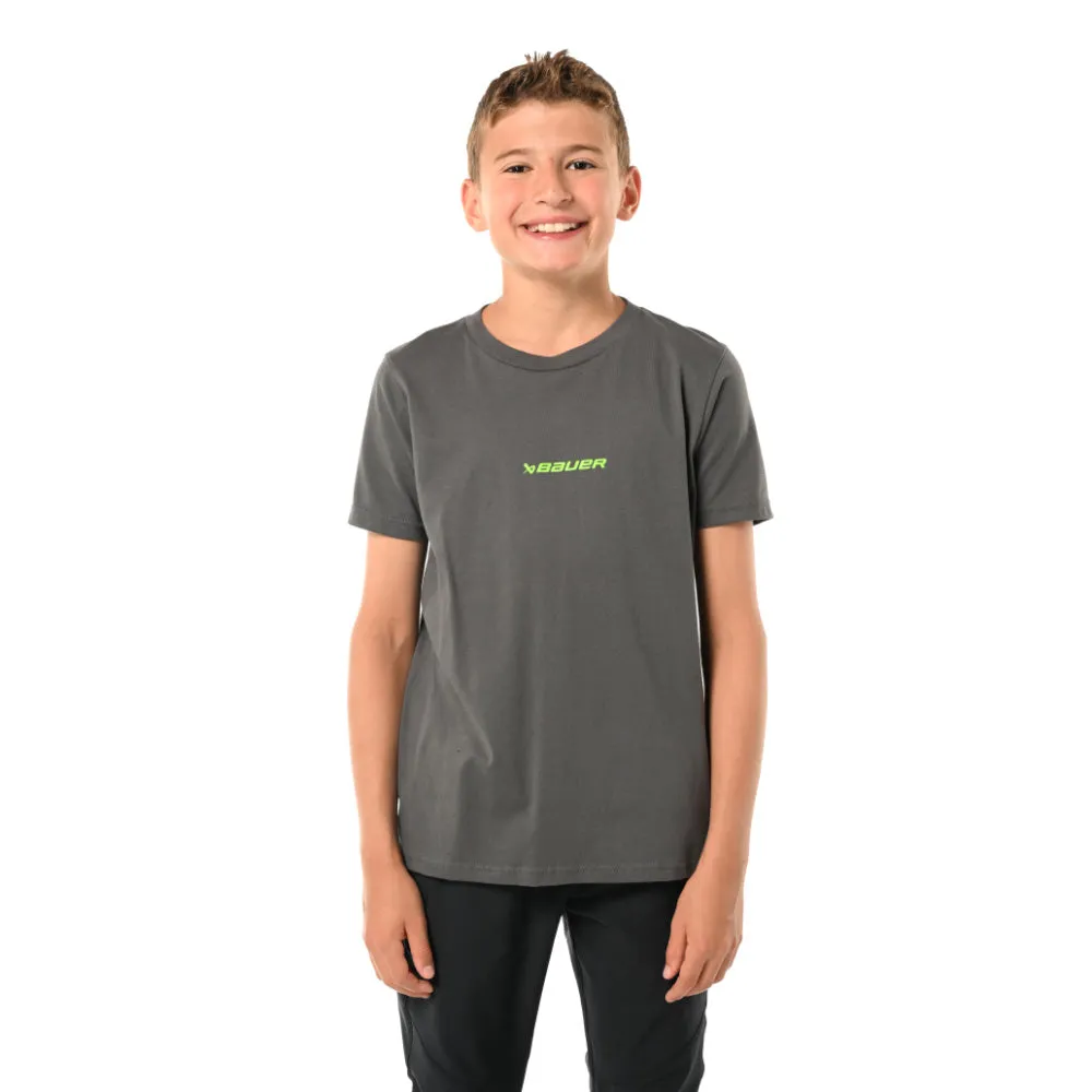 BAUER SCAN YOUTH DARK GREY T SHIRT