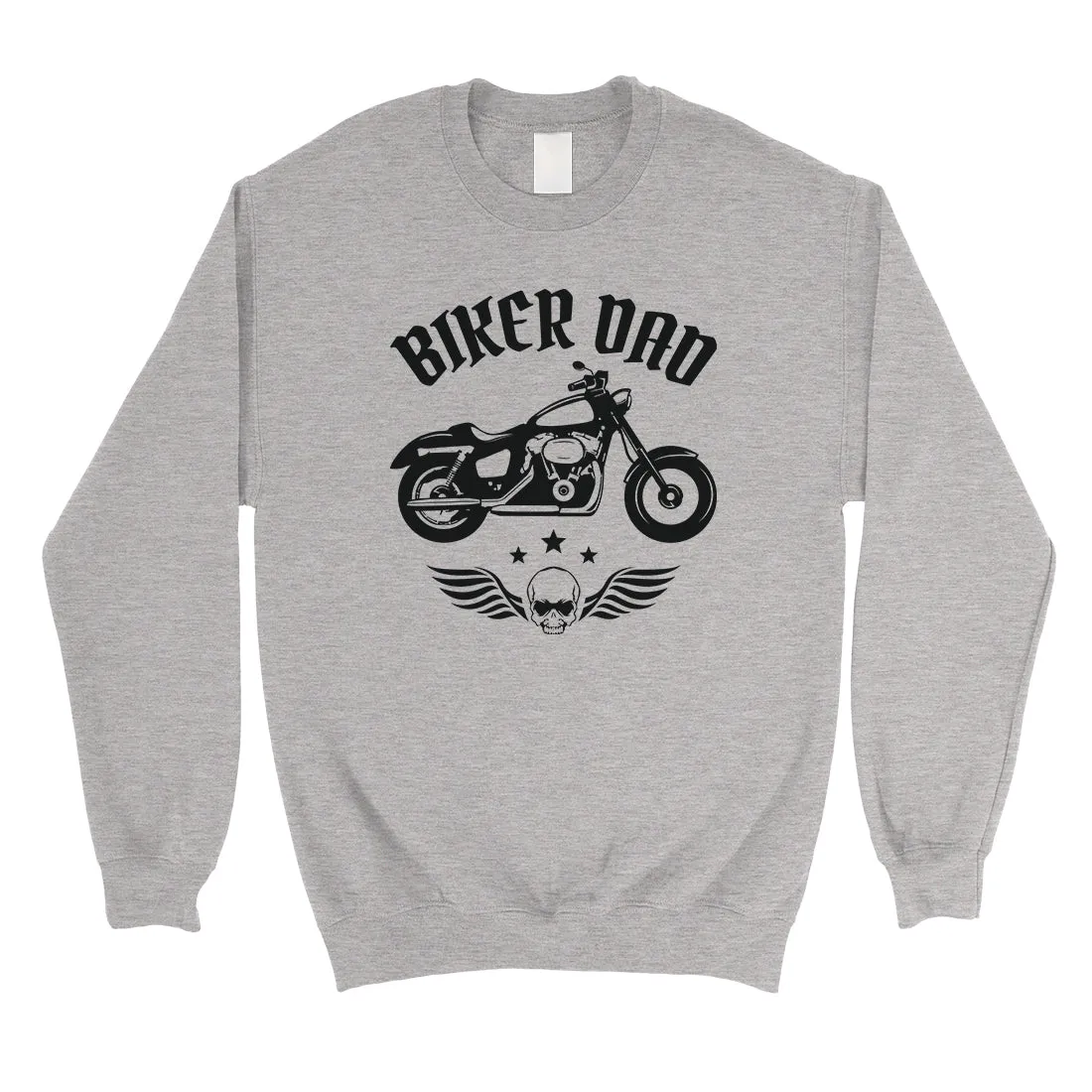 Biker Dad Mens/Unisex Fleece Sweatshirt All American Cool Dad Gift