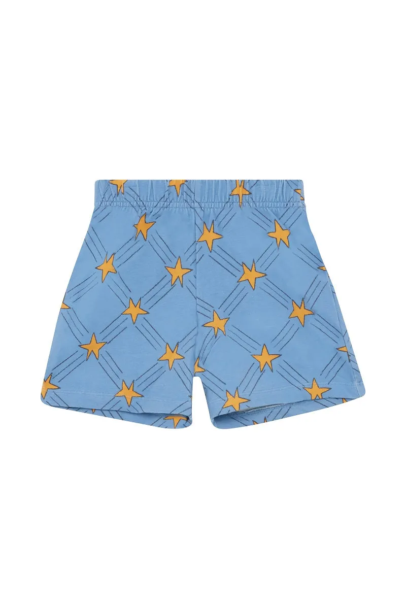 Bonds Baby Soft Threads Sweats Shorts - Starlit Check Blue