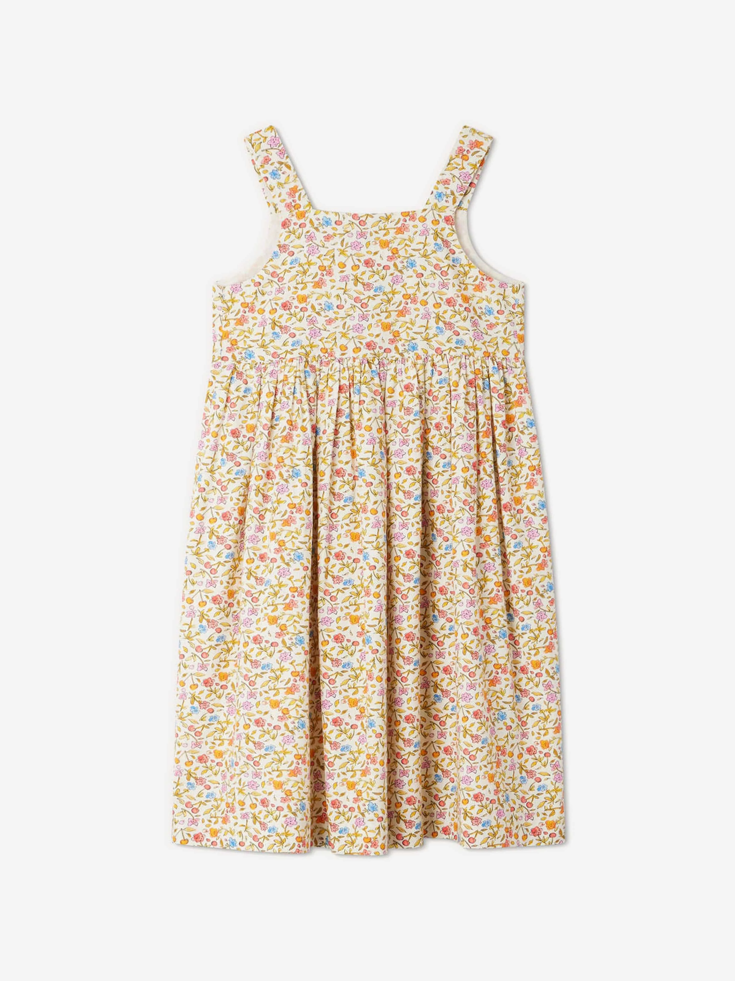 Bonpoint Girls Laly Floral Pinafore Dress in Multicolour