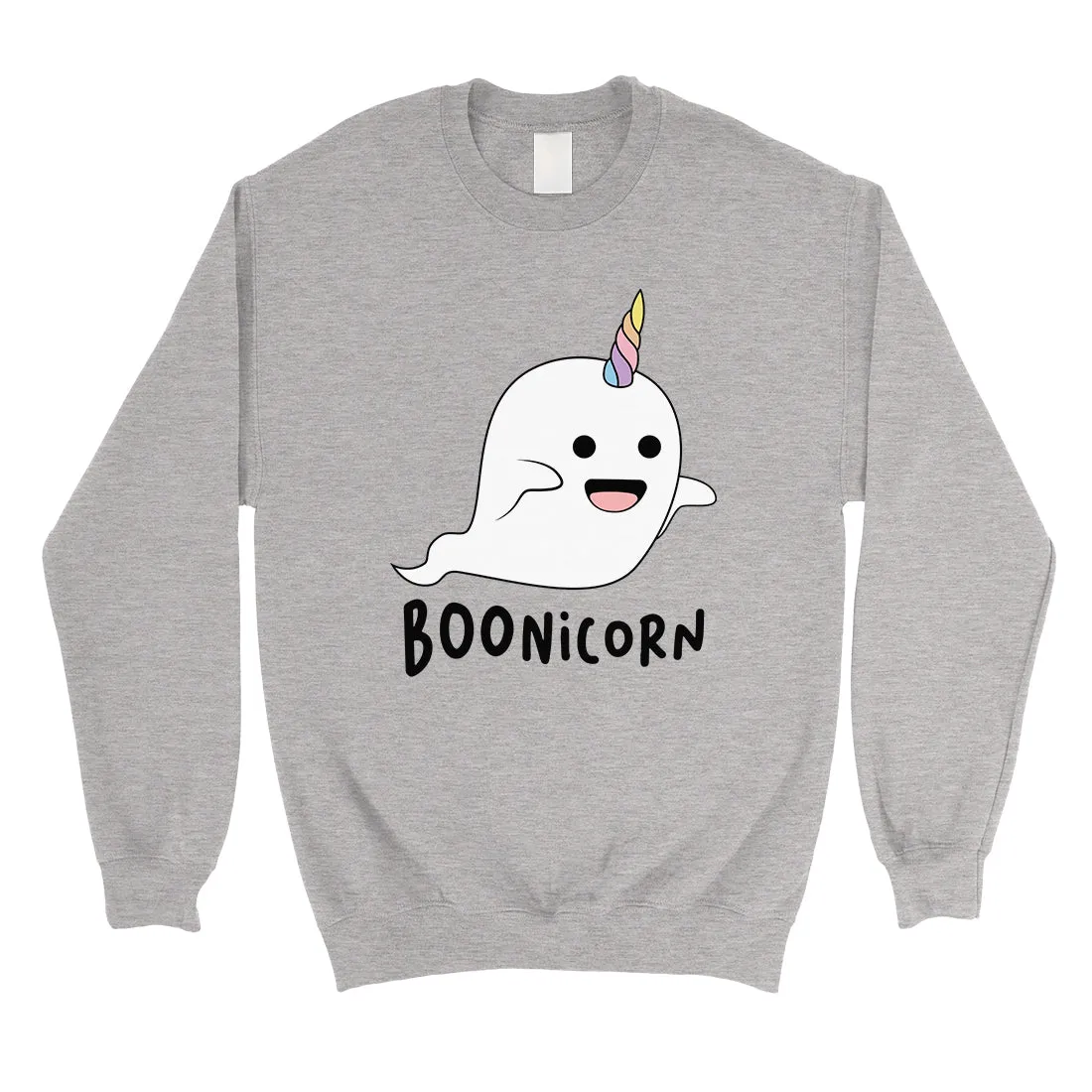 Boonicorn Cute Halloween Ghost Unicorn Unisex Crewneck Sweatshirt