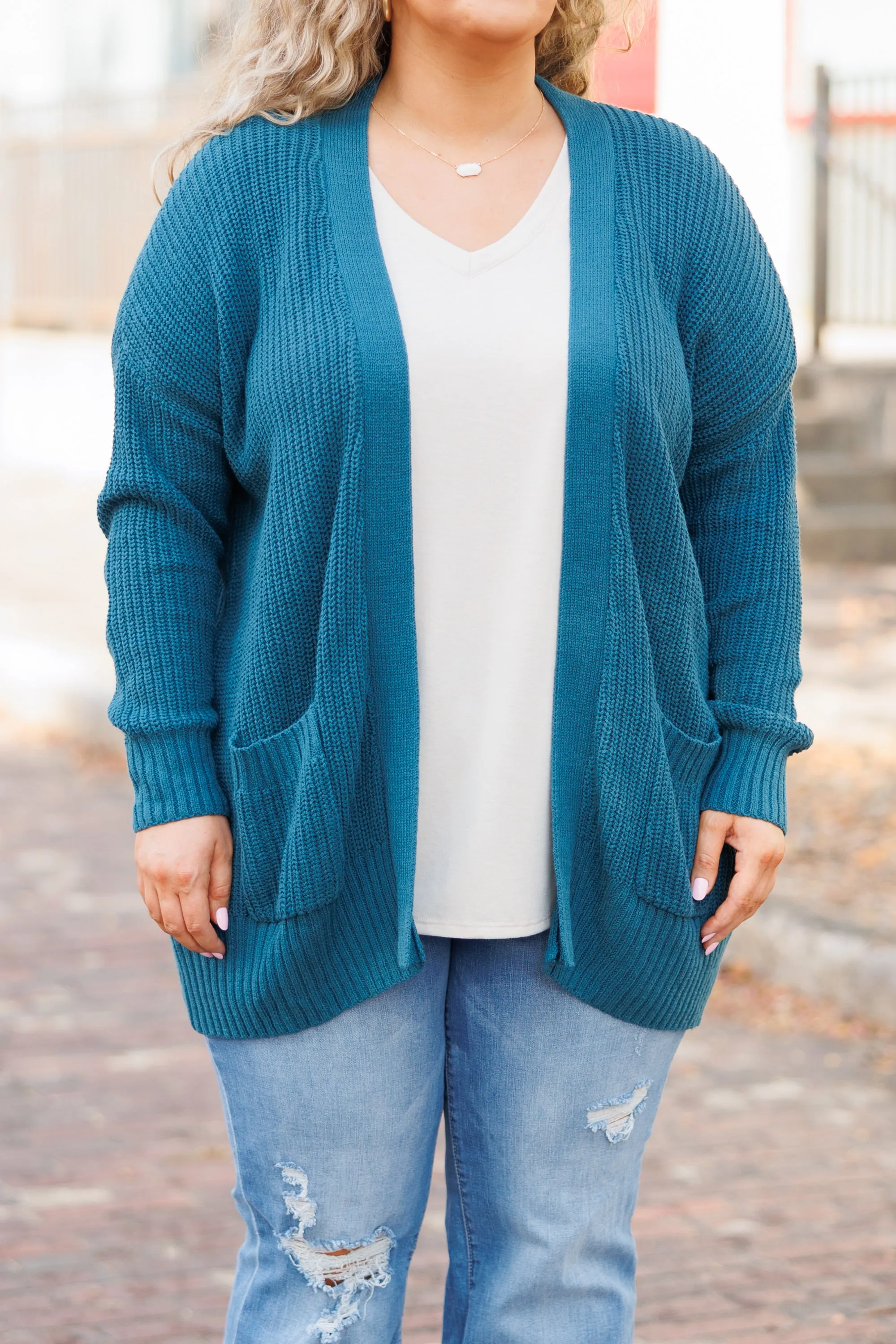 Brighter Than The Moon Cardigan, Teal