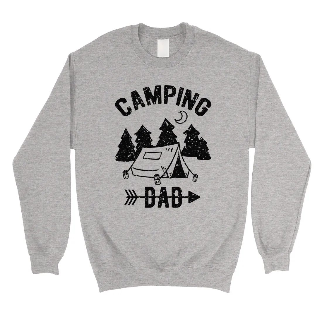 Camping Dad Mens/Unisex Fleece Sweatshirt Caring Clever Fathers Day