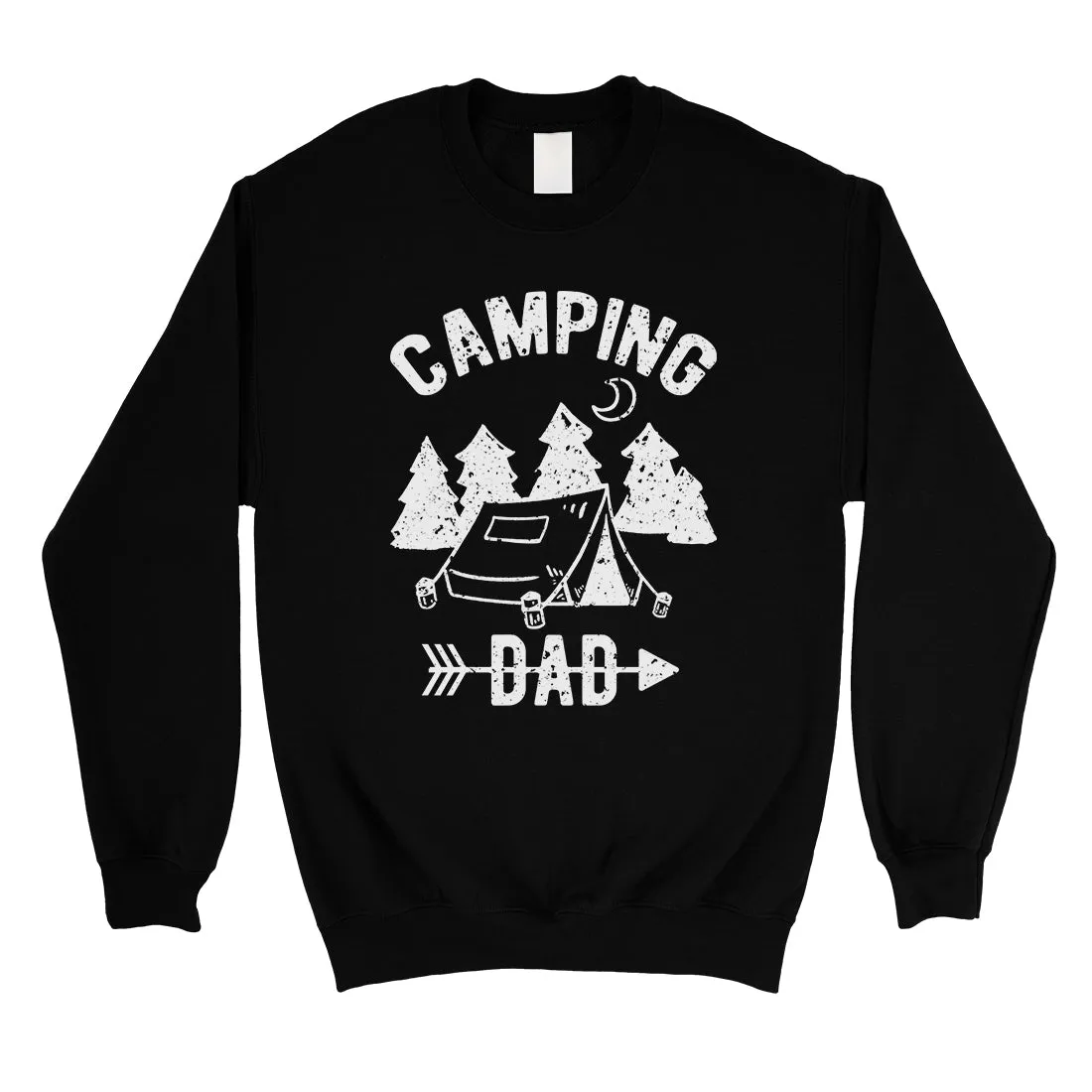 Camping Dad Mens/Unisex Fleece Sweatshirt Caring Clever Fathers Day