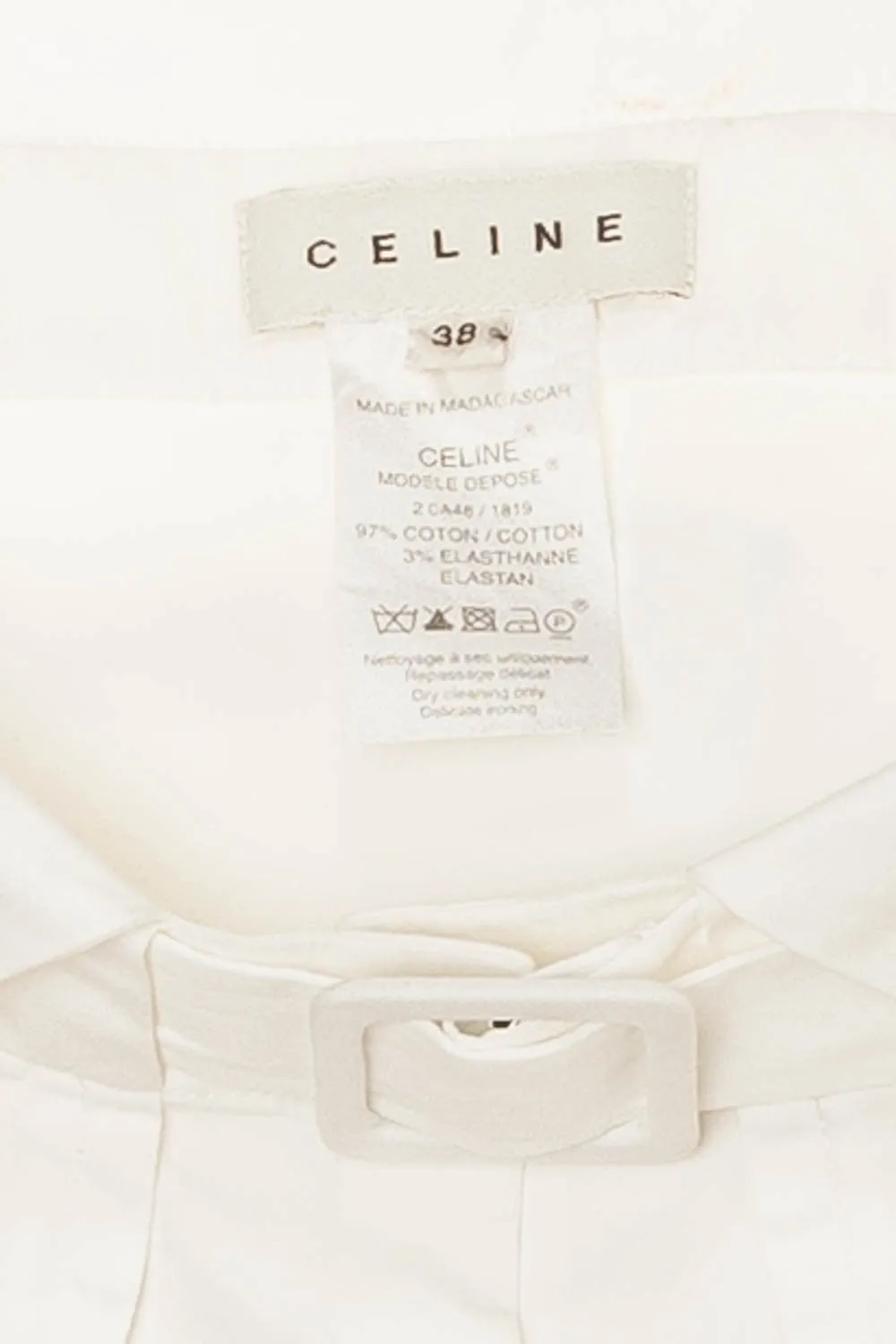 Celine - White Cotton Blouse - FR 38