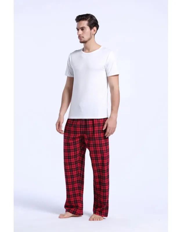 CYZ Men's 100% Cotton Super Soft Flannel Plaid Pajama Pants