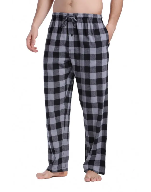 CYZ Men's 100% Cotton Super Soft Flannel Plaid Pajama Pants