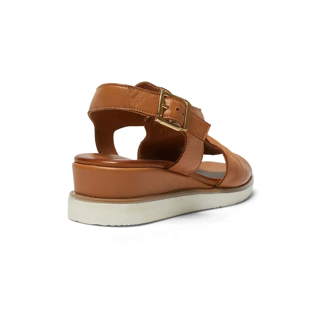 Dusk Heel in Tan Leather