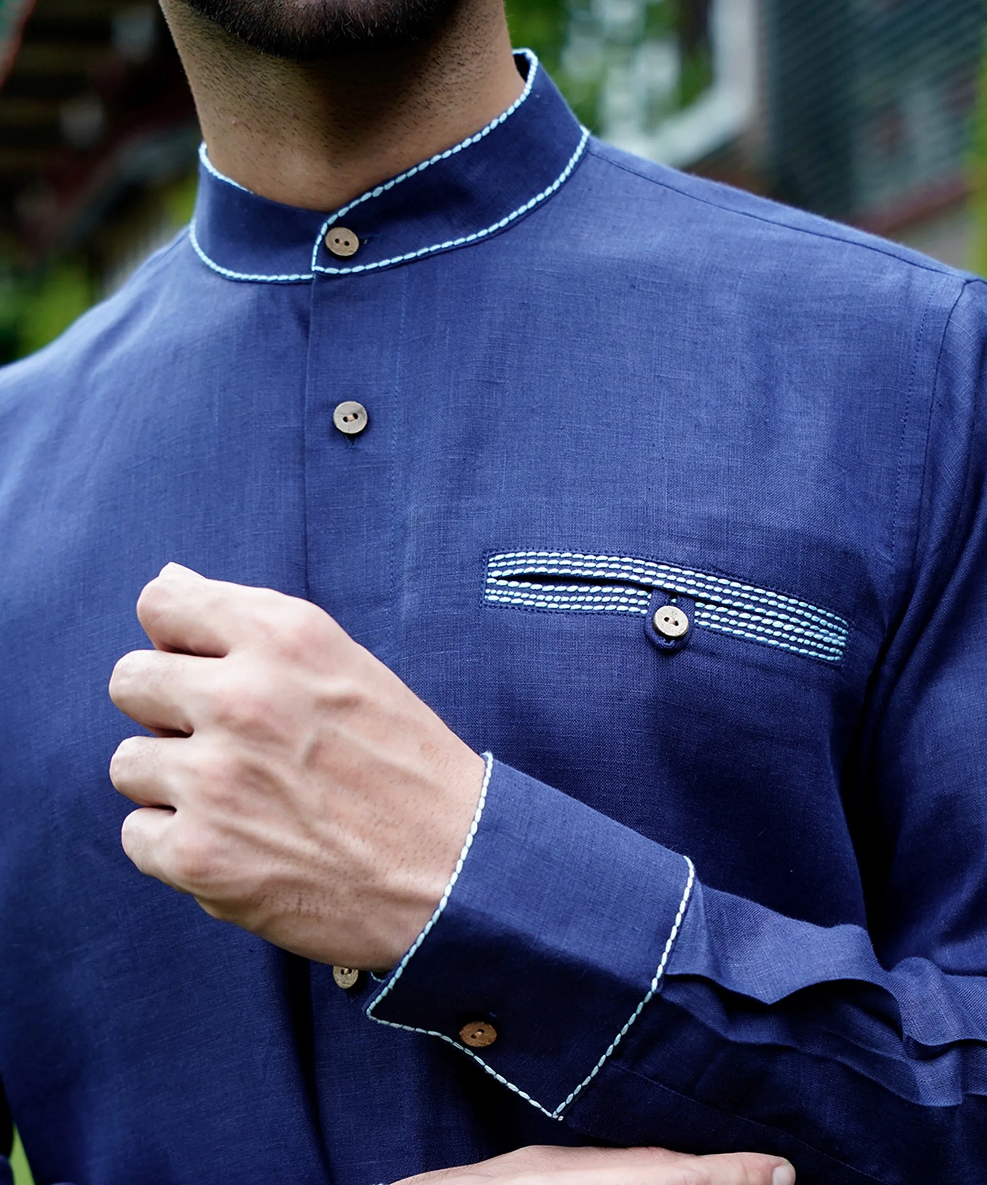 Egyptian Blue Linen Shirt