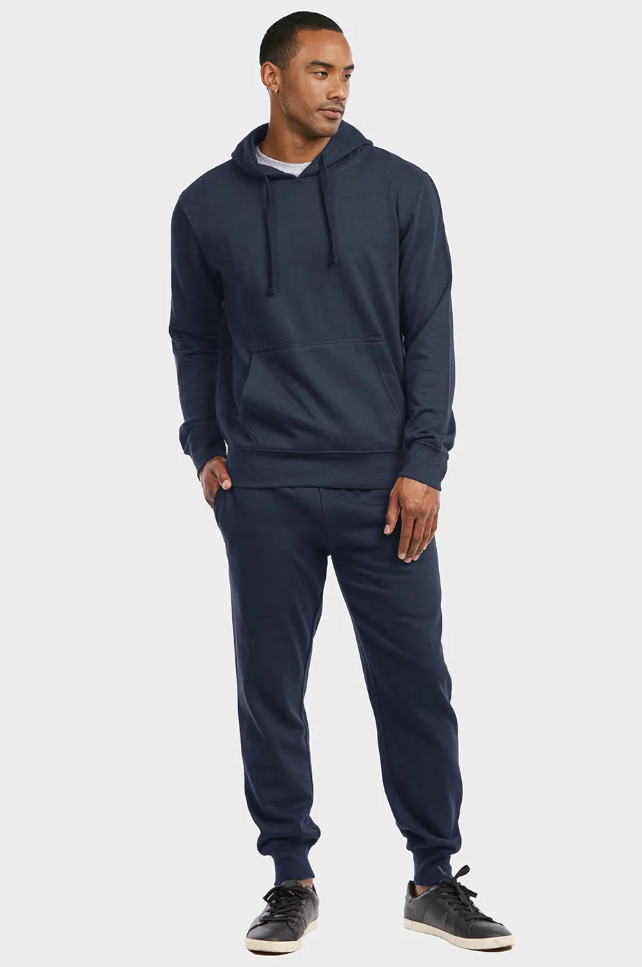 ET TU MEN'S LIGHTWEIGHT FLEECE JOGGER PANTS (SP1120E_NAVY)