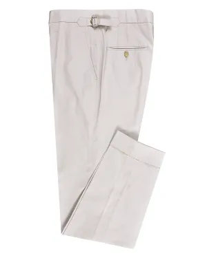 Fresco: Soft Mild Grey Stretch Twill Dress Pant