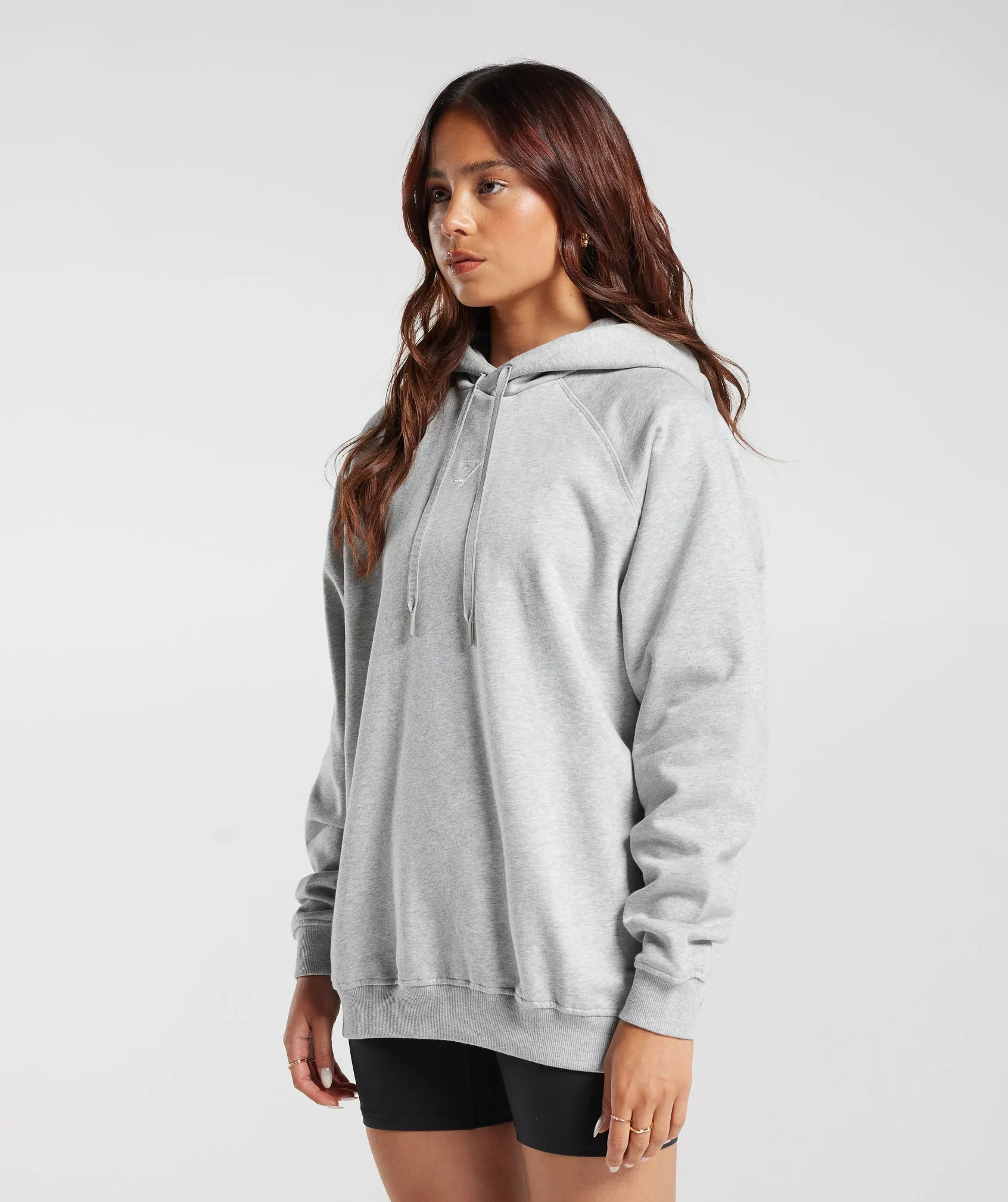 Gymshark Training Oversized Fleece Hoodie - Light Grey Marl