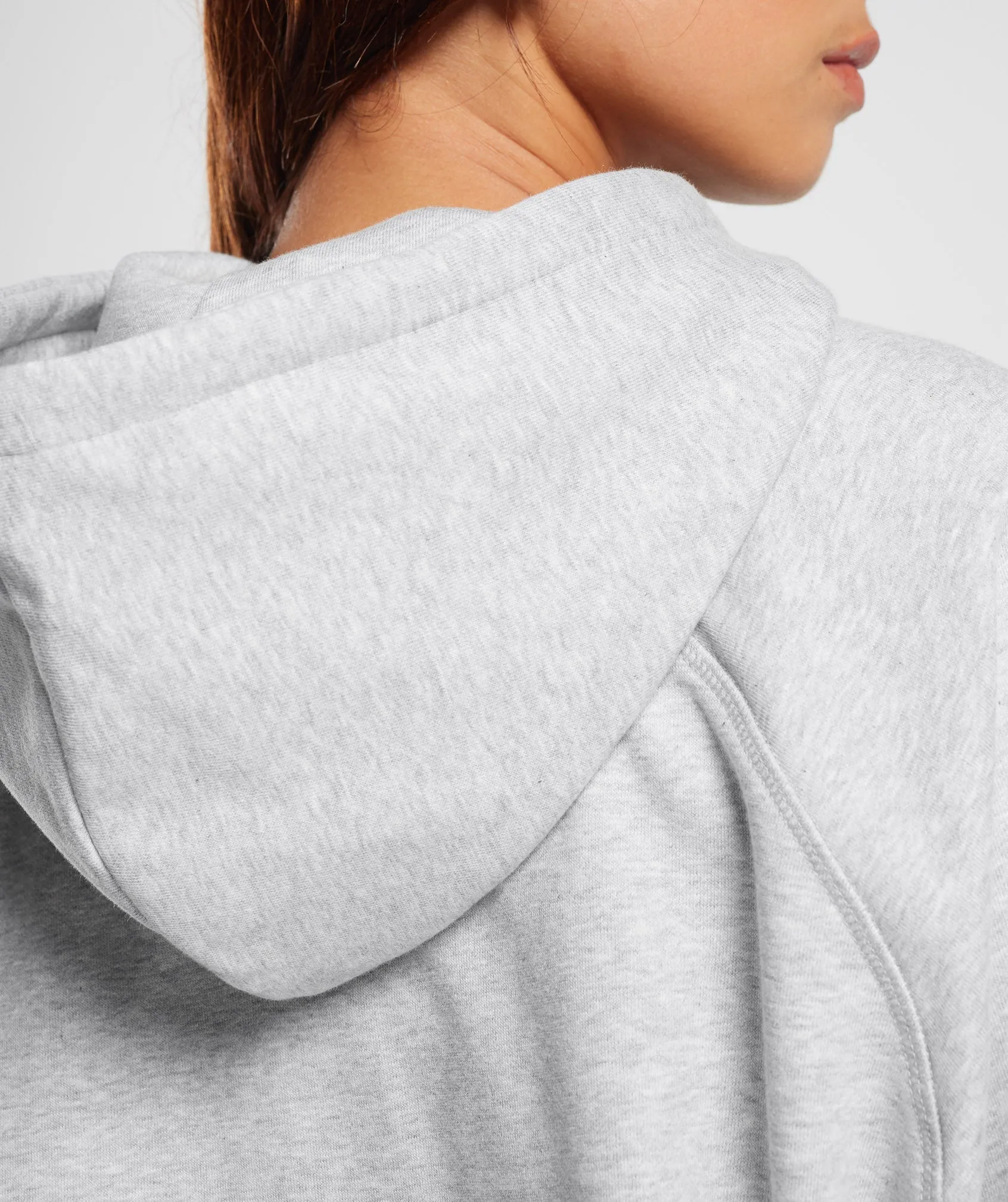 Gymshark Training Oversized Fleece Hoodie - Light Grey Marl