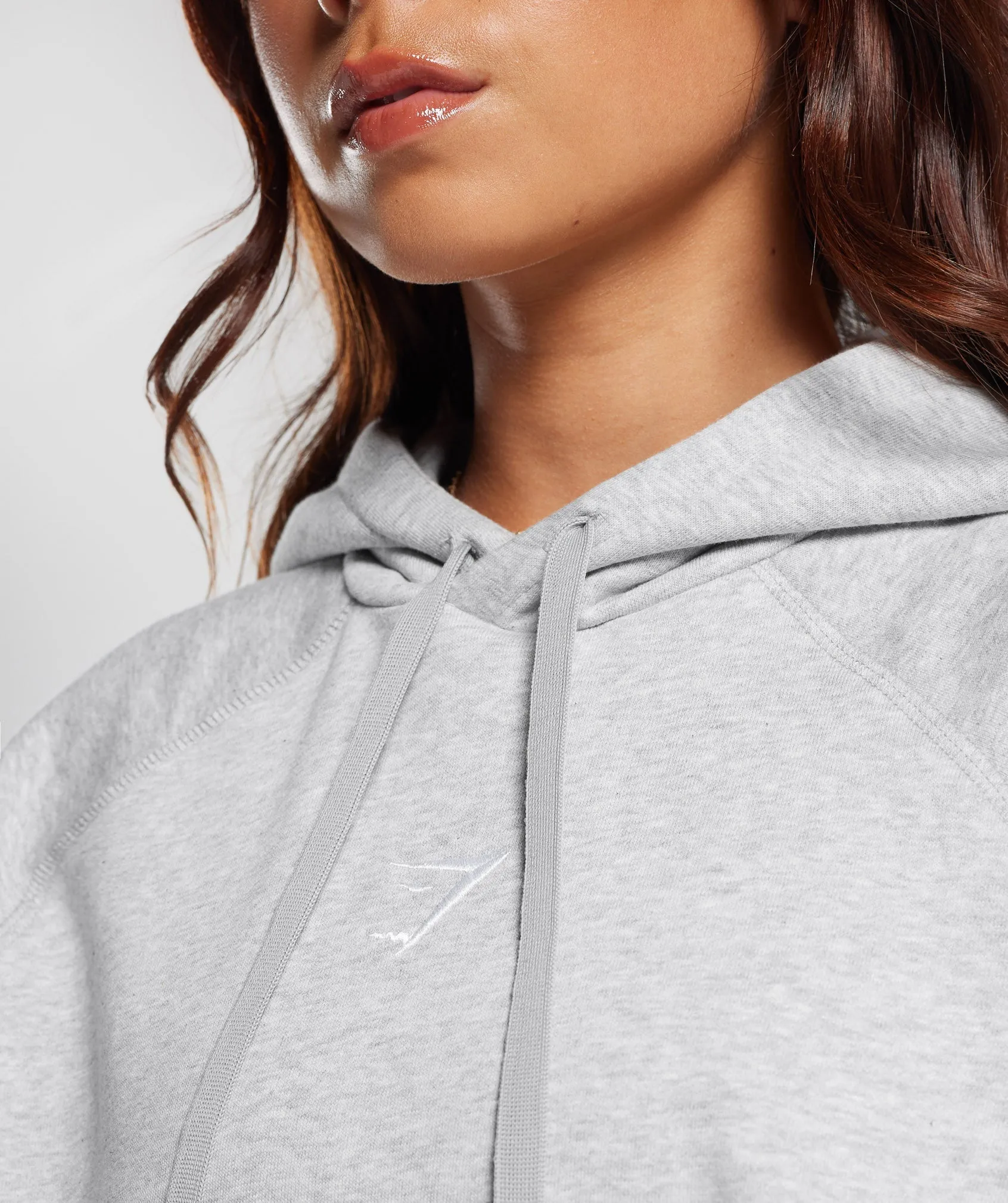 Gymshark Training Oversized Fleece Hoodie - Light Grey Marl