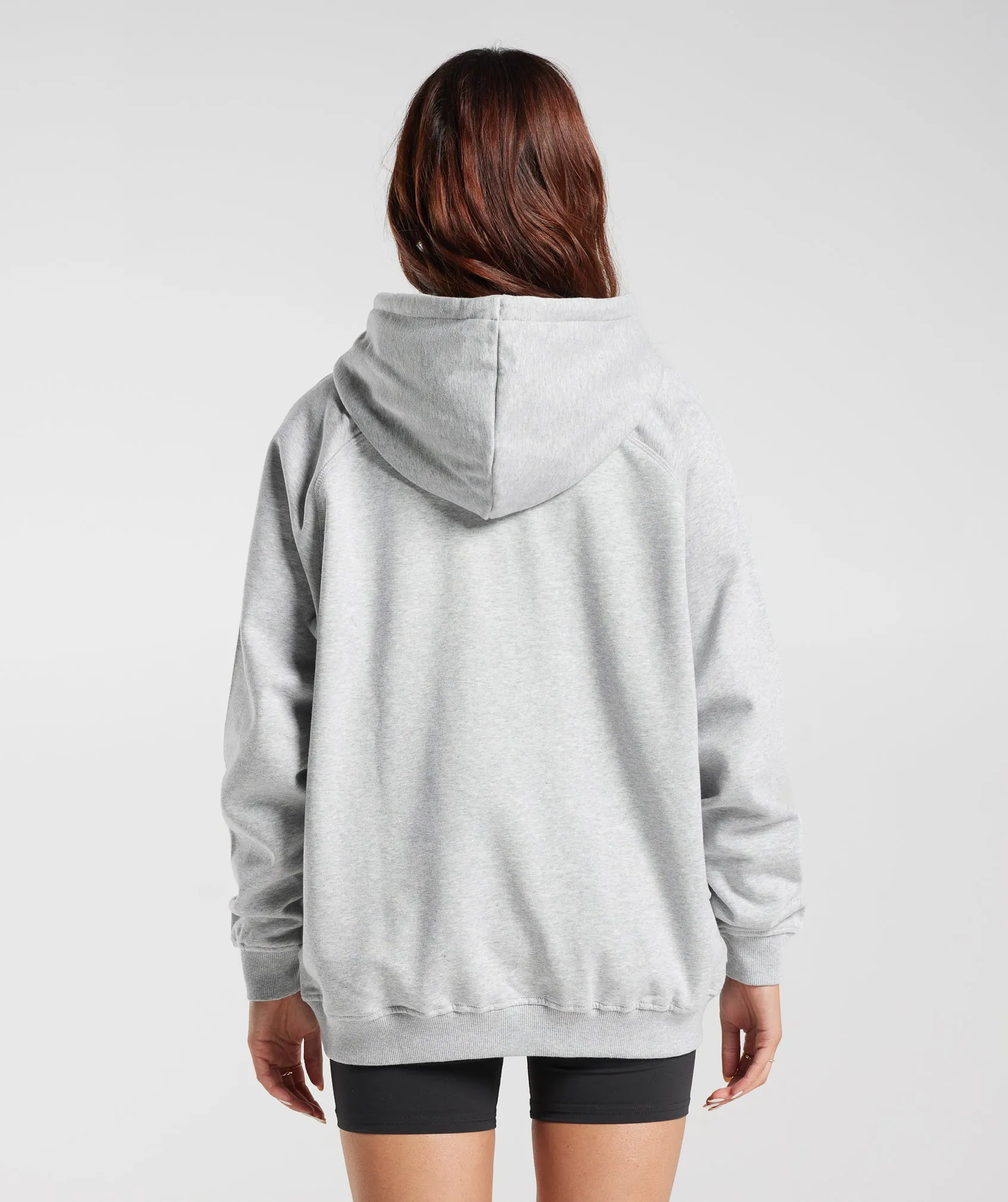 Gymshark Training Oversized Fleece Hoodie - Light Grey Marl