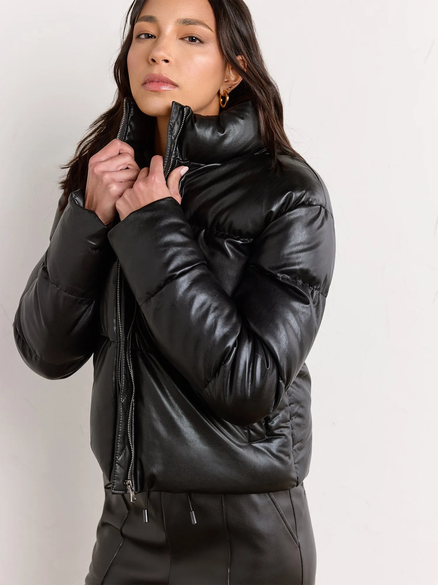 Hyfve Faux Leather Puffer Jacket - Brands We Love