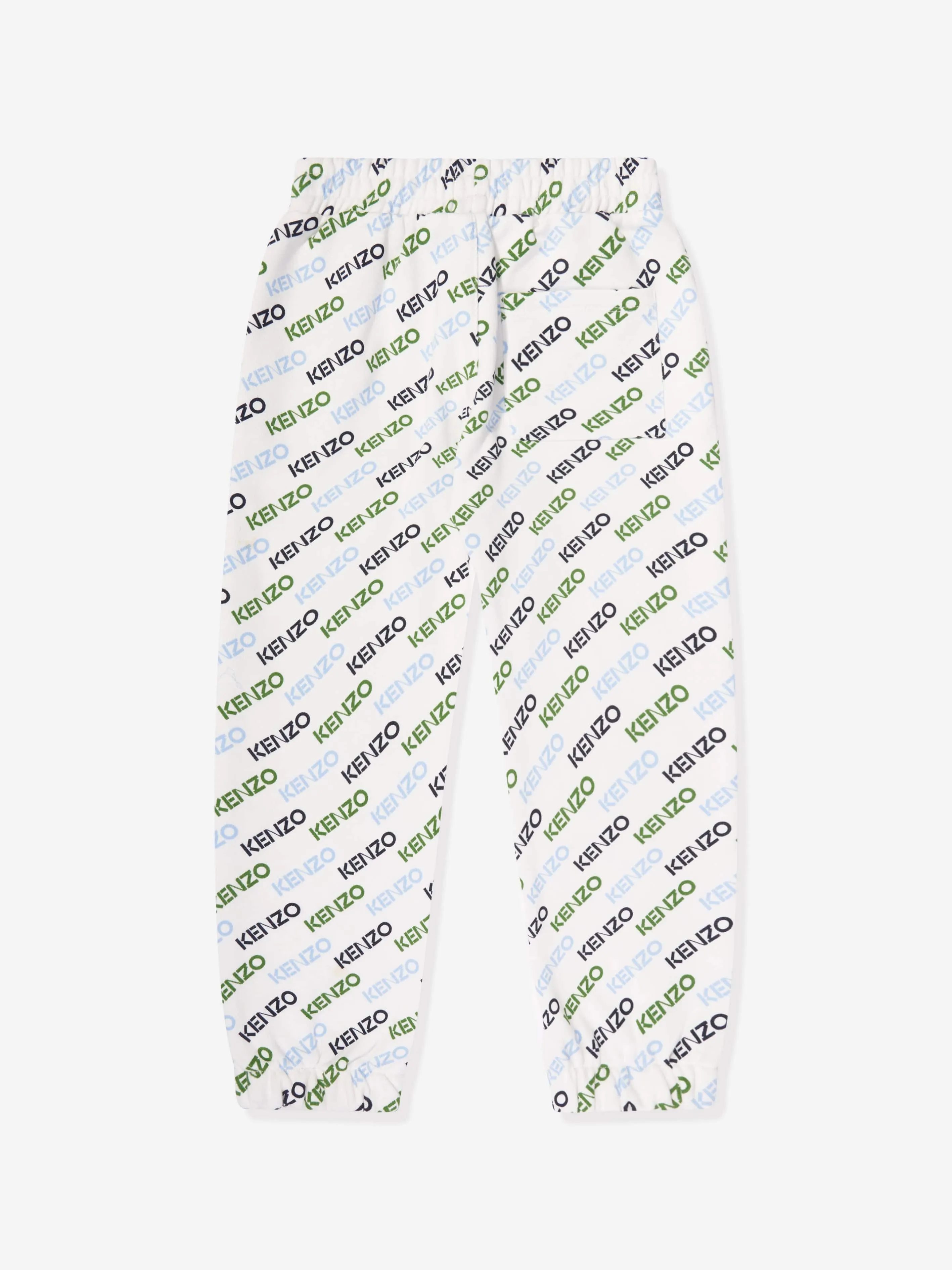 KENZO Boys Logo Print Joggers in Ivory