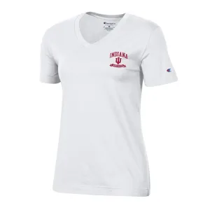 Ladies Indiana Hoosiers Arch Logo V-Neck Shirt