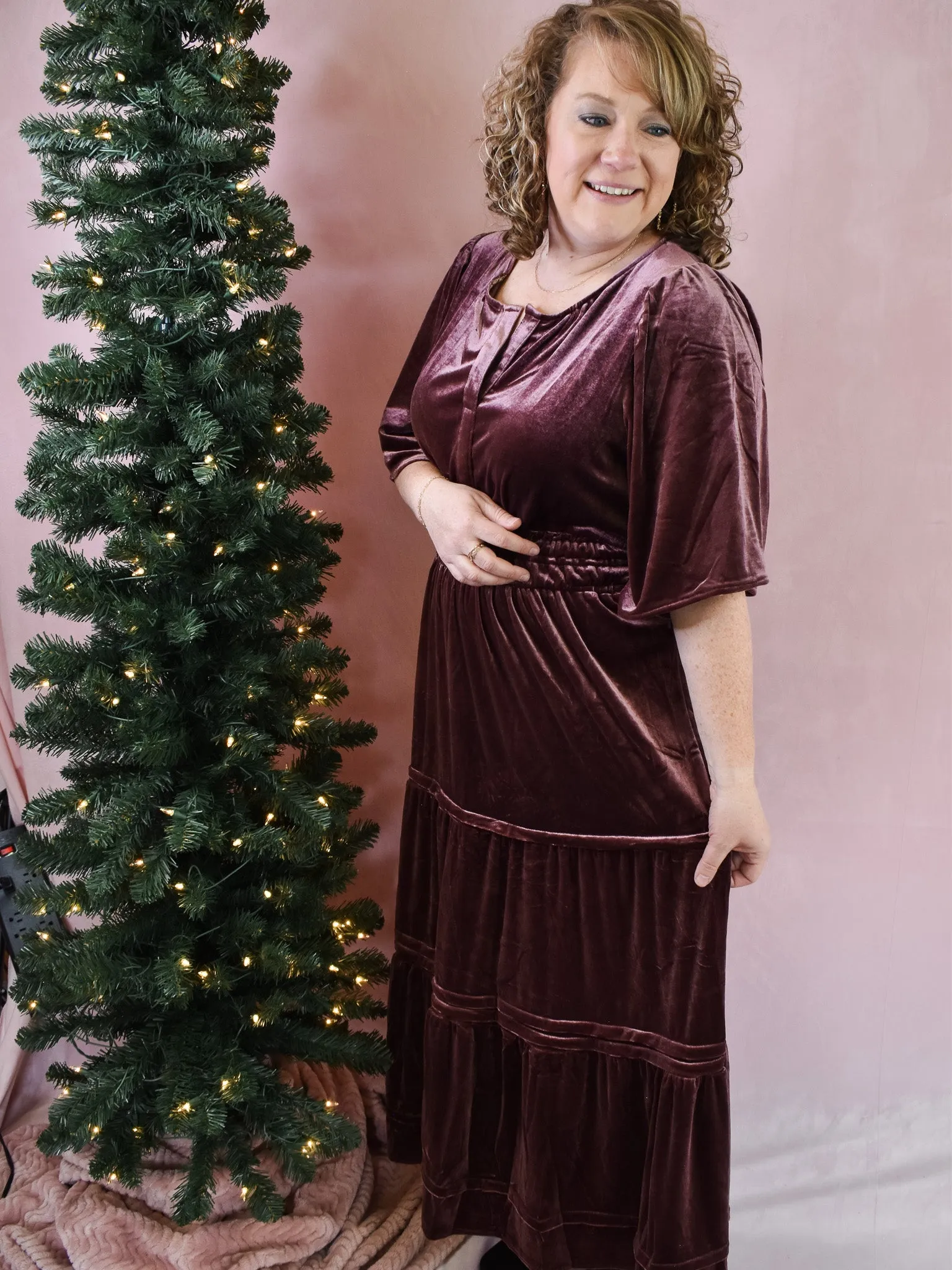 Lasting Impression Velvet Maxi Dress