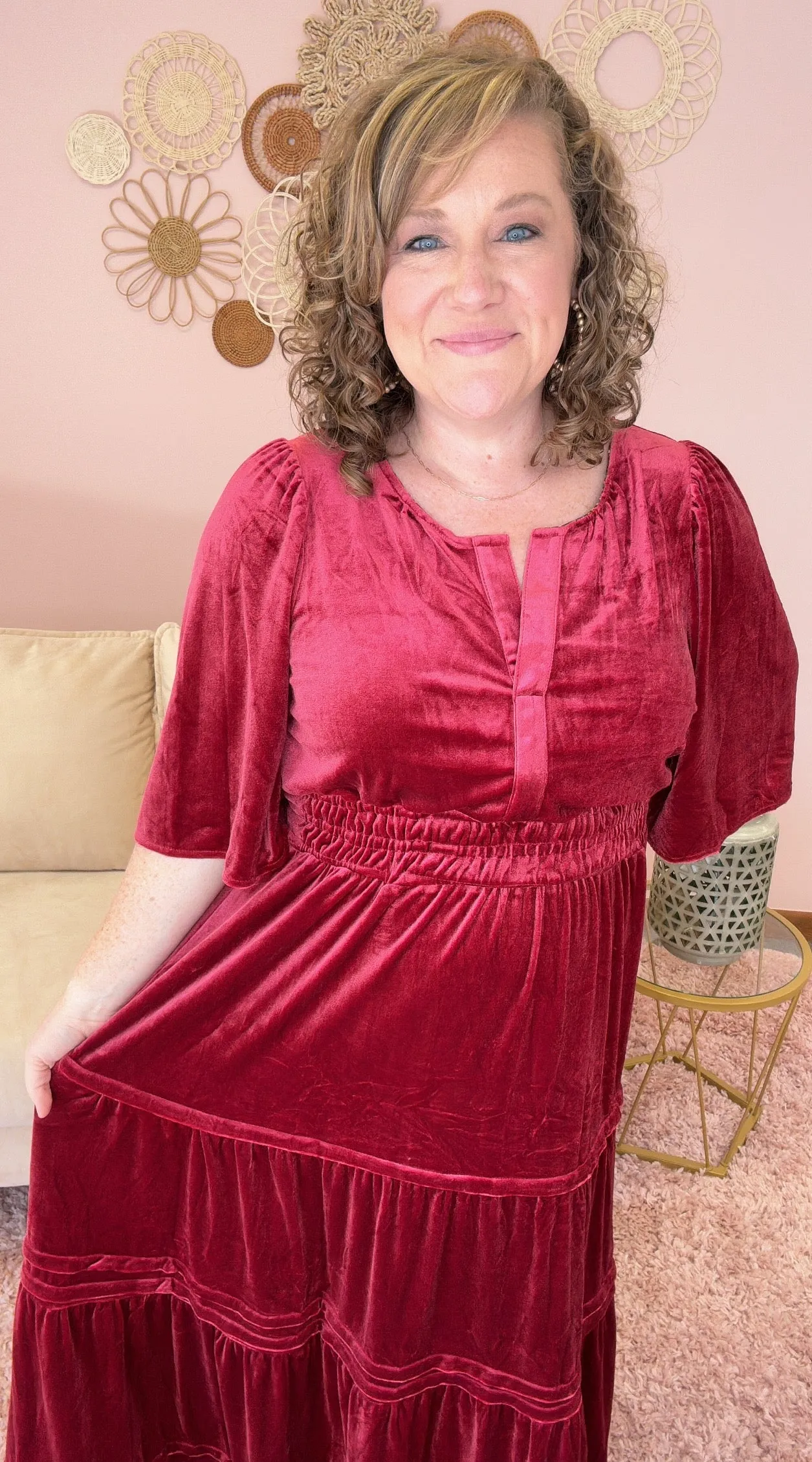 Lasting Impression Velvet Maxi Dress