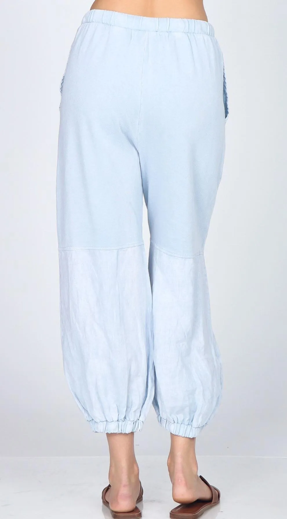 Luxury Linen Mineral Washed Joggers Made in USA