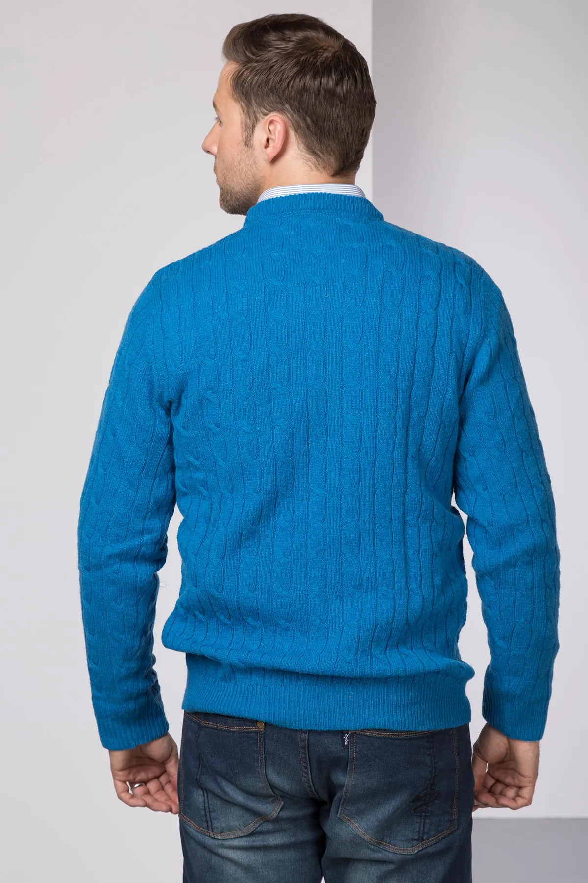 Men's Crew Neck Lambswool Jumper