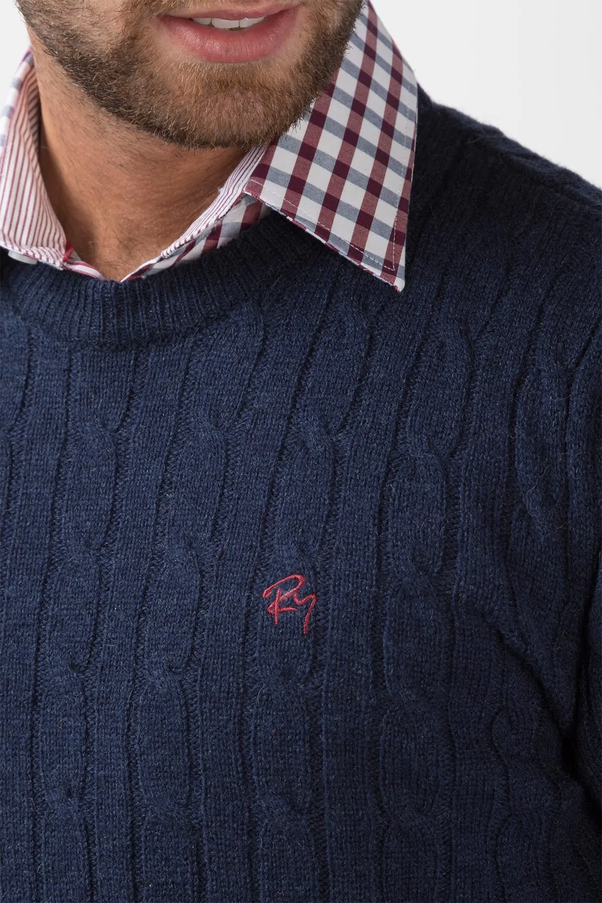 Men's Crew Neck Lambswool Jumper