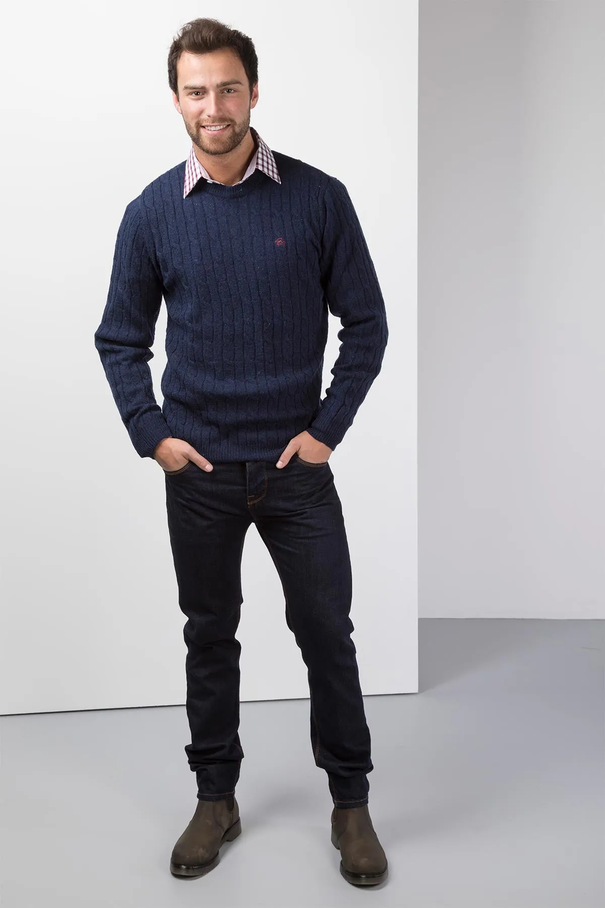 Men's Crew Neck Lambswool Jumper