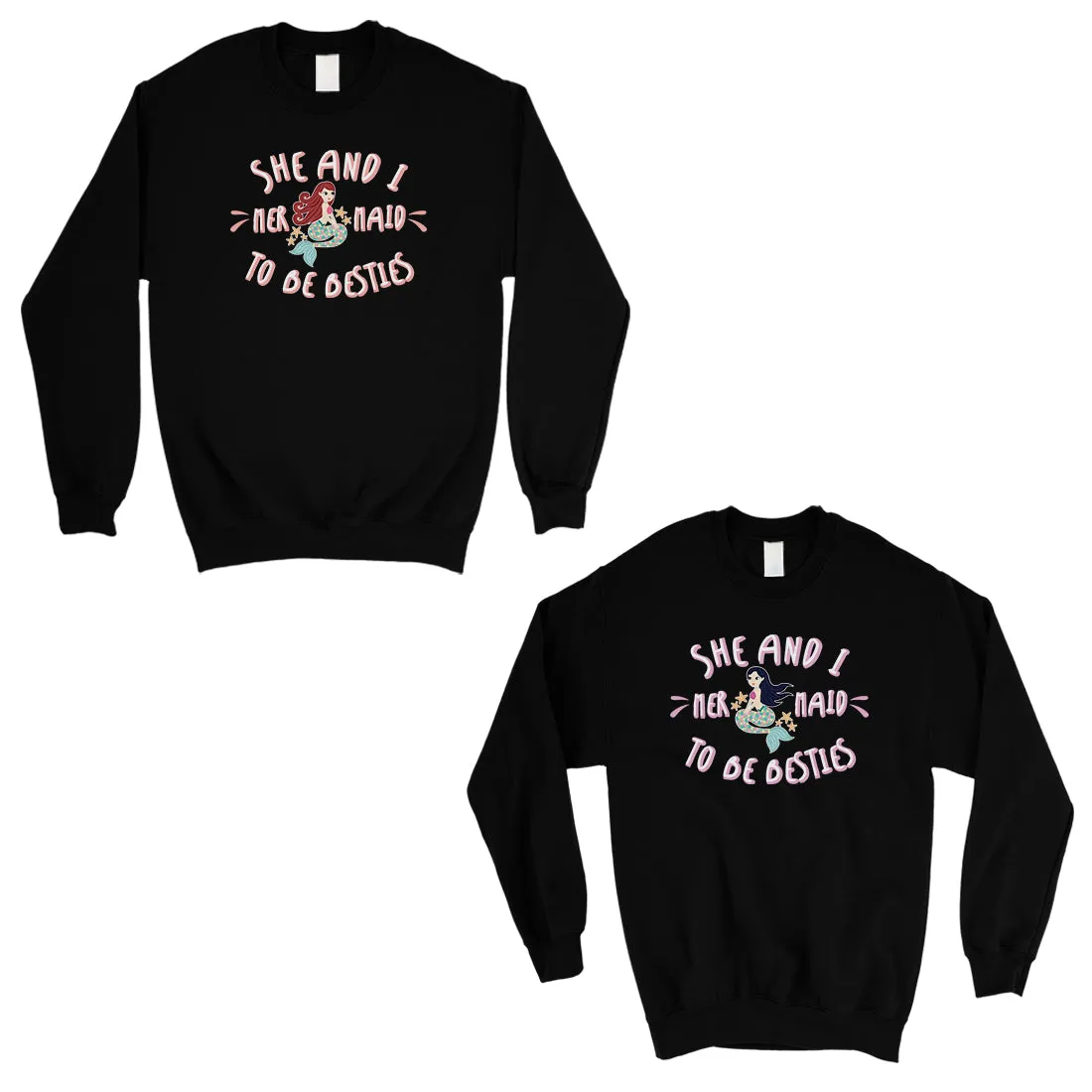 Mermaid To Be Besties Cute BFF Pullover Sweatshirts Matching Gift