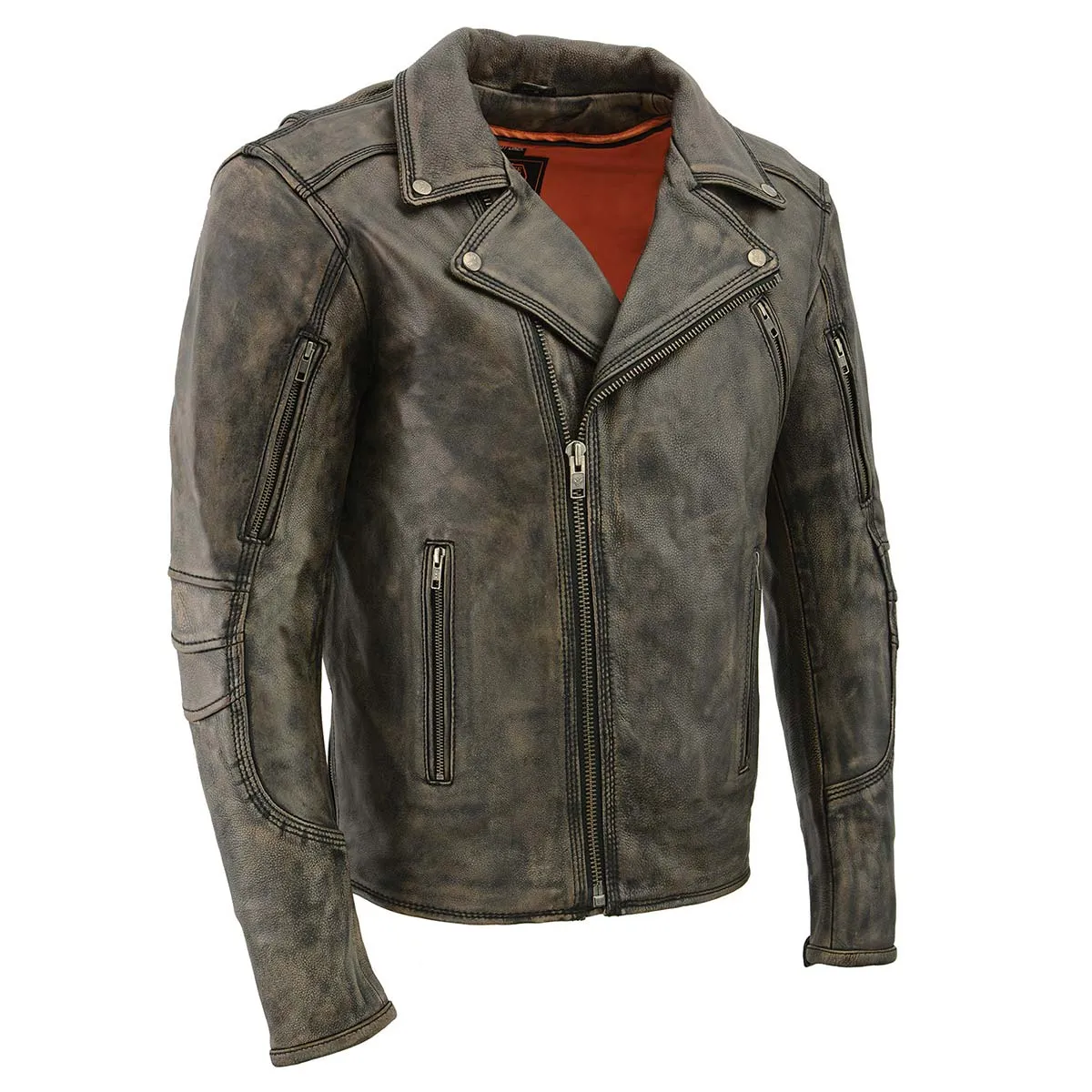 Milwaukee Leather MLM1515 Men's Classic Beltless Distressed Brown