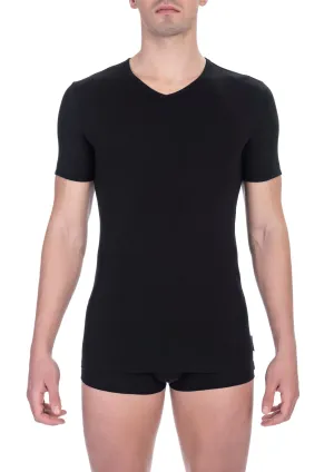 "Black Cotton Men T-Shirt"