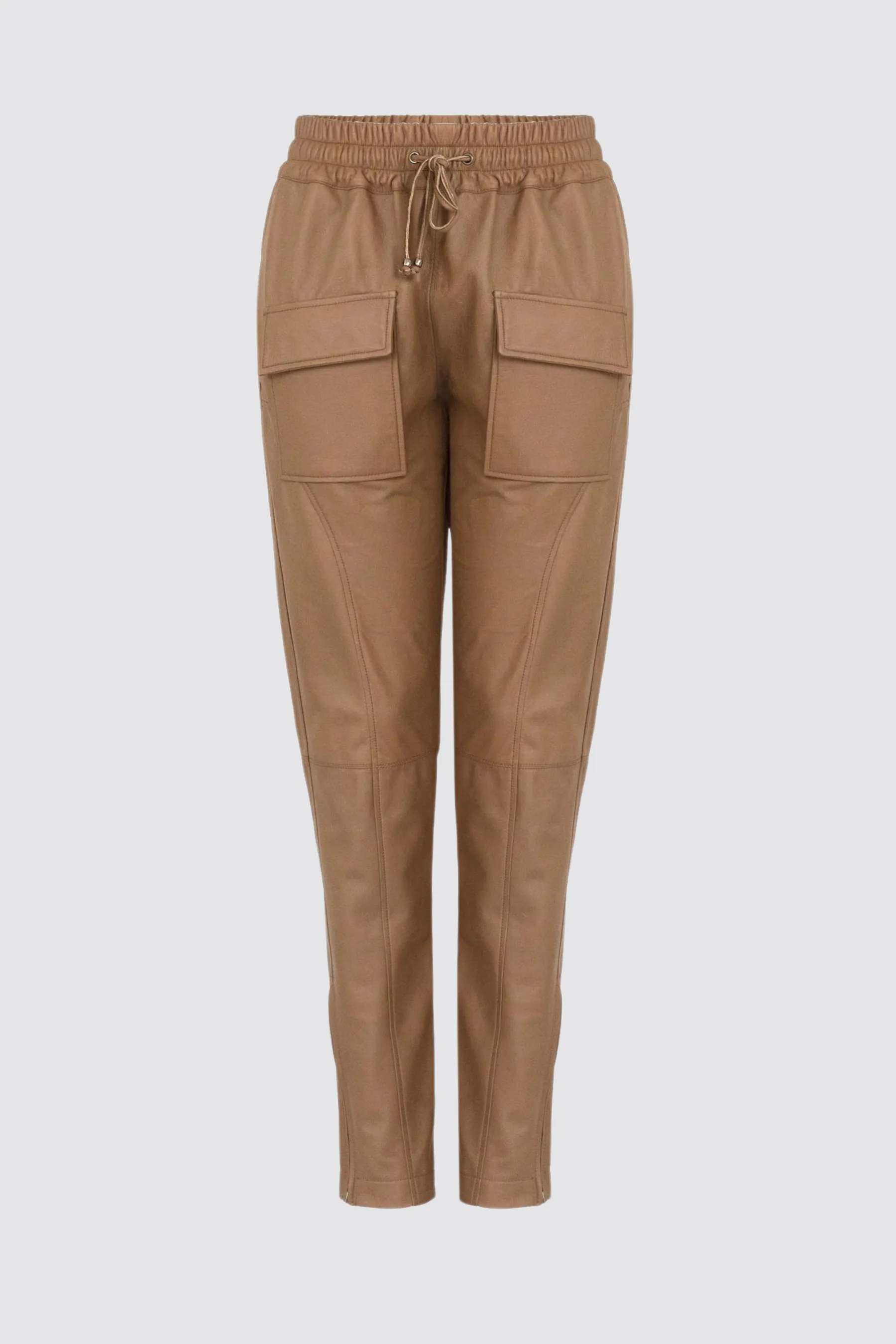 RYDER LEATHER CARGO PANT - MOCHA