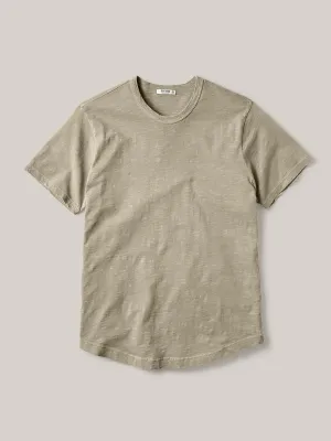 Saddle Venice Wash Slub Curved Hem Tee