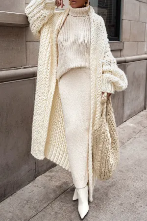 Stylish Warm Chunky Knit Cardigan