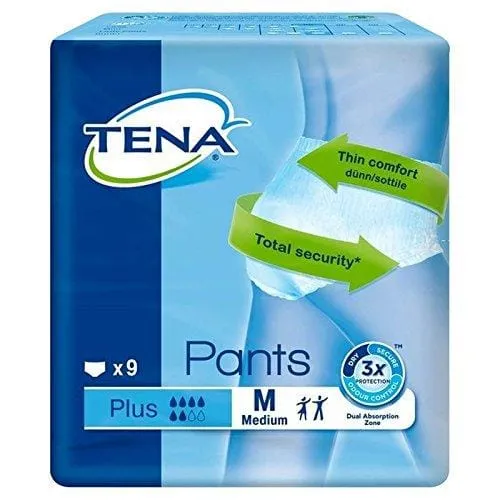 Tena Pants Plus Medium x 56 (9 packs of 6)