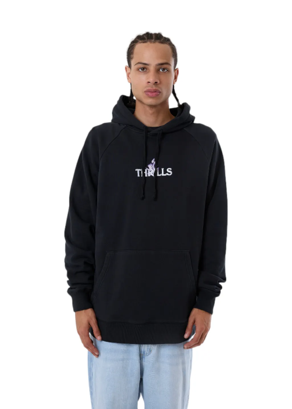 THRILLS - In Bloom Raglan Pull On Hood - Twilight Black