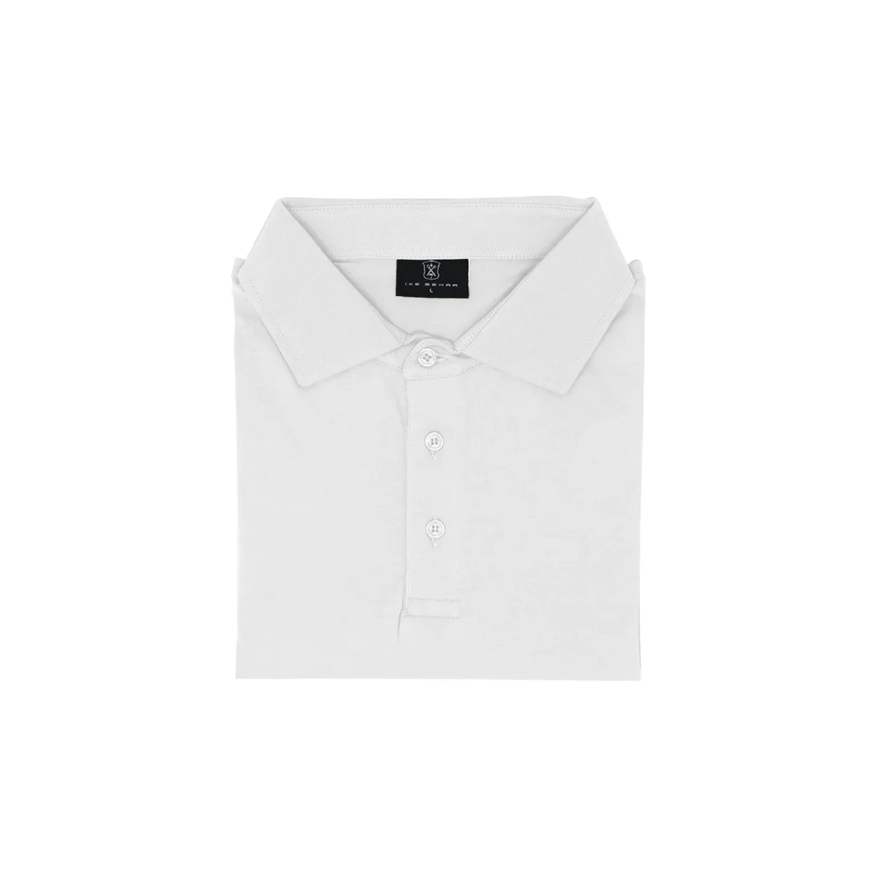 White Three Button Polo